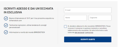 come_attirare_nuovi_clienti_birkenstock_sconto_benvenuto come_attirare_nuovi_clienti_birkenstock_sconto_benvenuto